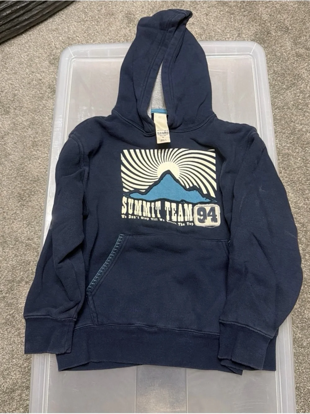 Kids M Summit Team 94 Navy Graphic Hooded Sweater